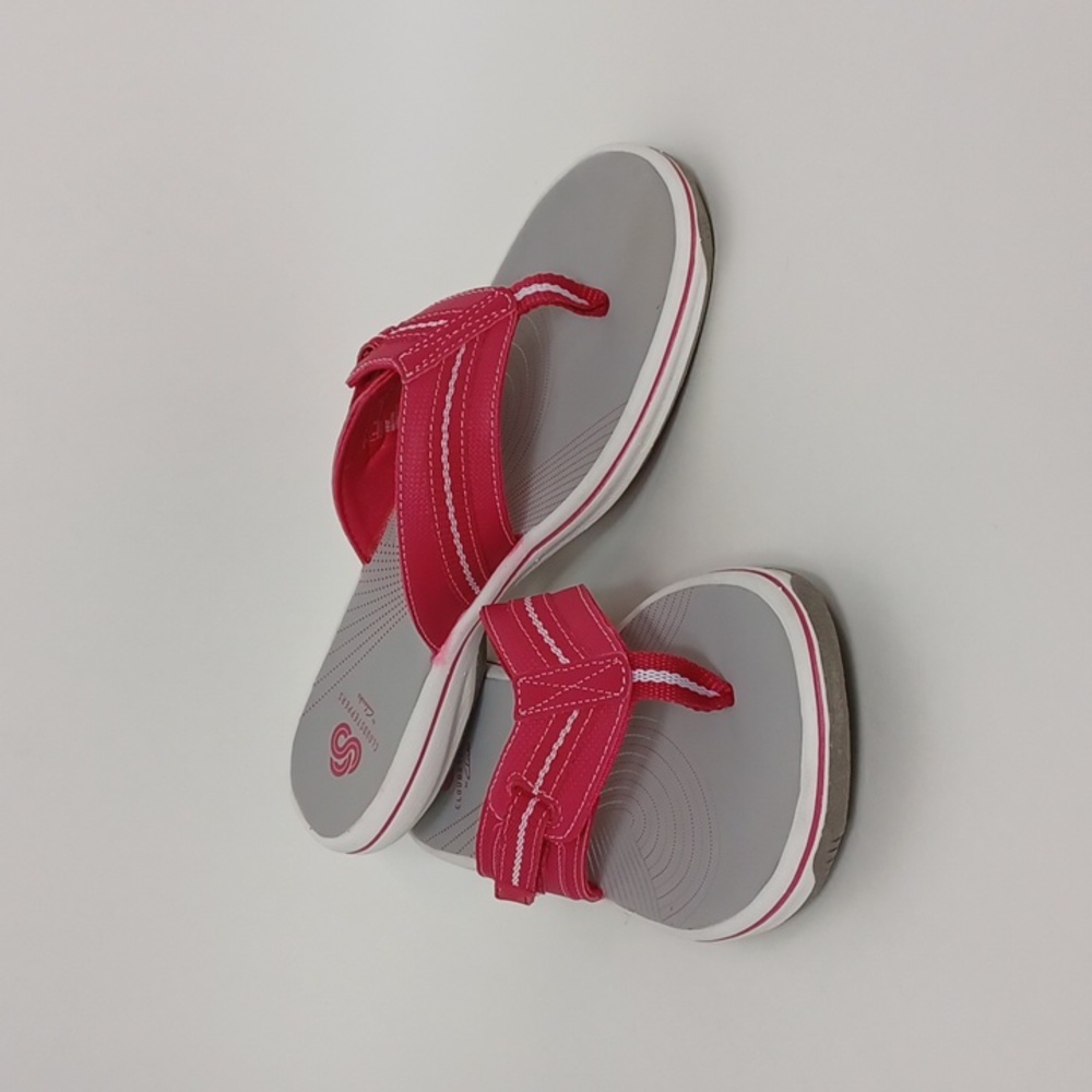 Clarks Cloudsteppers Brinkley Jazz Sandals Flip Flops Pink - 8